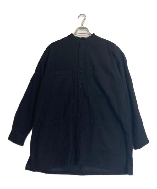 maison de soil（メゾンドソイル）maison de soil (メゾンドソイル) ウールシャツ ブラック サイズ:Mの古着・服飾アイテム