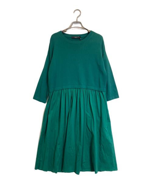 Max Mara WEEK END LINE（マックスマーラ ウイークエンドライン）MAX MARA WEEK END LINE (マックスマーラ ウイークエンドライン) ニットワンピース グリーン サイズ:Mの古着・服飾アイテム
