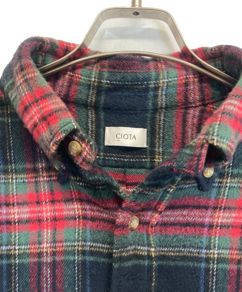 CIOTA（シオタ）CIOTA (シオタ) スビンコットンフランネルシャツ レッド サイズ:6の古着・服飾アイテム