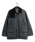 POLO RALPH LAURENポロ・ラルフローレン）の古着「スウェード付きキルティングジャケット」｜ブラック