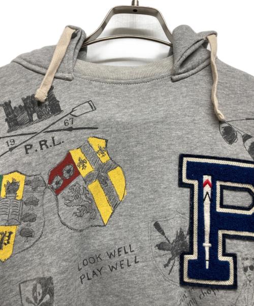 POLO RALPH LAUREN（ポロ・ラルフローレン）POLO RALPH LAUREN (ポロ・ラルフローレン) フード後付けデザインパーカー グレー サイズ:Lの古着・服飾アイテム