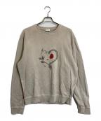 Saint Laurent Parisサンローランパリ）の古着「スネークローズプリントスウェット」｜ベージュ