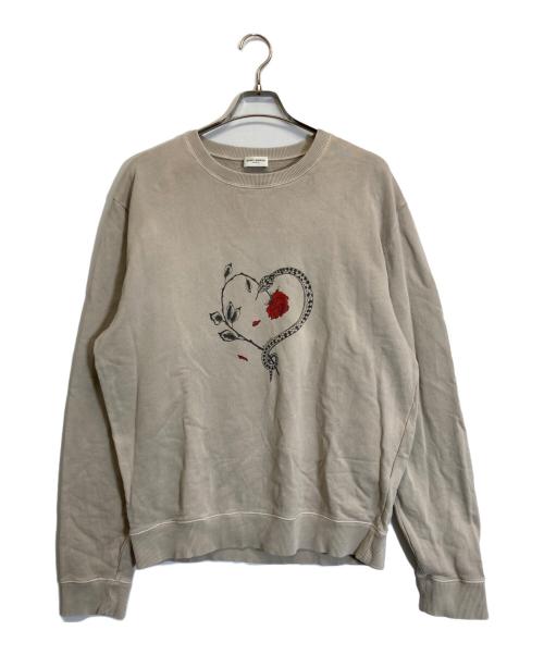 Saint Laurent Paris（サンローランパリ）Saint Laurent Paris (サンローランパリ) スネークローズプリントスウェット ベージュ サイズ:-の古着・服飾アイテム