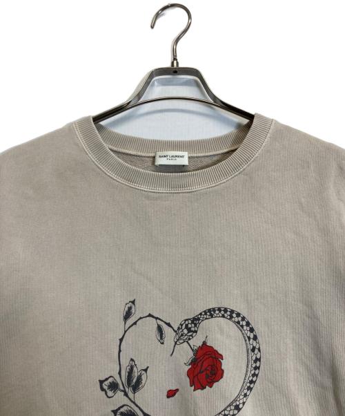 Saint Laurent Paris（サンローランパリ）Saint Laurent Paris (サンローランパリ) スネークローズプリントスウェット ベージュ サイズ:-の古着・服飾アイテム