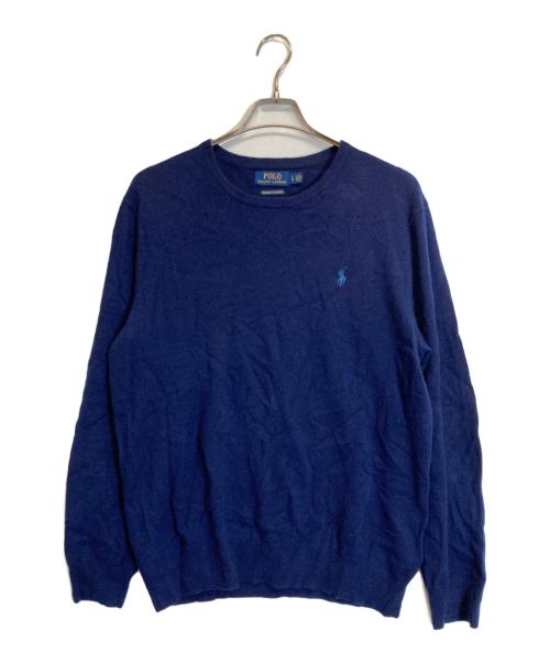 POLO RALPH LAUREN（ポロ・ラルフローレン）POLO RALPH LAUREN (ポロ・ラルフローレン) カシミヤニット ネイビー サイズ:Lの古着・服飾アイテム