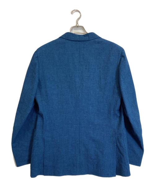 ERMENEGILDO ZEGNA（エルメネジルド・ゼニア）Ermenegildo Zegna (エルメネジルド・ゼニア) シアサッカーテーラードジャケット ブルー サイズ:7−50の古着・服飾アイテム