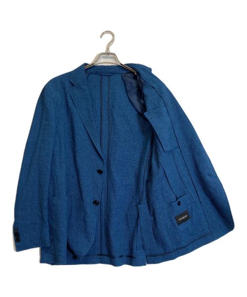 ERMENEGILDO ZEGNA（エルメネジルド・ゼニア）Ermenegildo Zegna (エルメネジルド・ゼニア) シアサッカーテーラードジャケット ブルー サイズ:7−50の古着・服飾アイテム