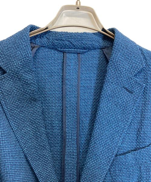 ERMENEGILDO ZEGNA（エルメネジルド・ゼニア）Ermenegildo Zegna (エルメネジルド・ゼニア) シアサッカーテーラードジャケット ブルー サイズ:7−50の古着・服飾アイテム