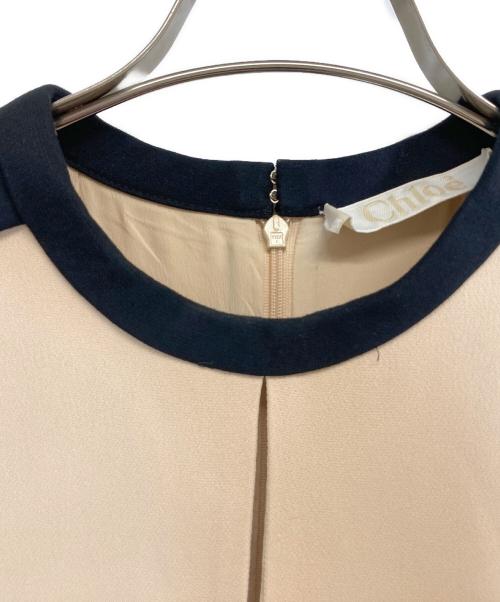 Chloe（クロエ）Chloe (クロエ) ノースリーブワンピース ベージュ サイズ:36の古着・服飾アイテム