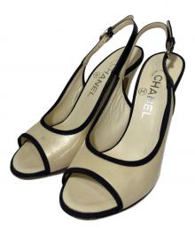 CHANEL（シャネル）の古着「ハイヒールオープントゥサンダル」｜ベージュ