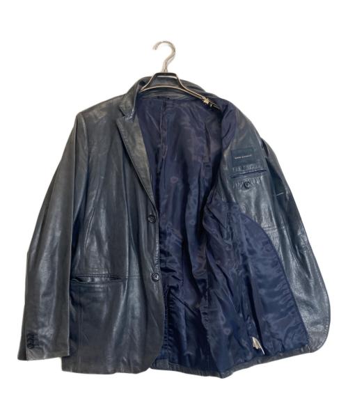 BANANA REPUBLIC（バナナリパブリック）BANANA REPUBLIC (バナナリパブリック) ラムレザーテーラードジャケット ネイビー サイズ:Lの古着・服飾アイテム