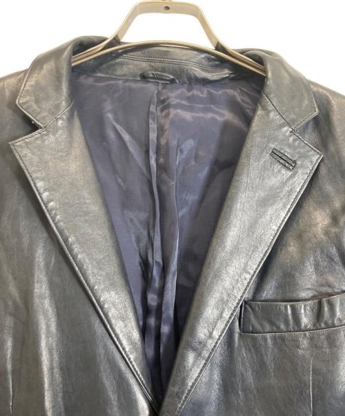 BANANA REPUBLIC（バナナリパブリック）BANANA REPUBLIC (バナナリパブリック) ラムレザーテーラードジャケット ネイビー サイズ:Lの古着・服飾アイテム