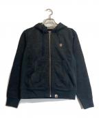 A BATHING APEア ベイシング エイプ）の古着「ワンポイントワッペンジップパーカー」｜ブラック