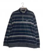 SUPREMEシュプリーム）の古着「ベロアハーフジッププルオーバー」｜ブラック