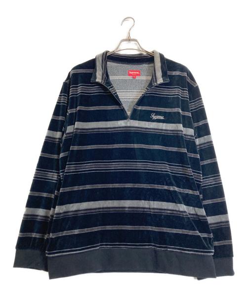 SUPREME（シュプリーム）Supreme (シュプリーム) ベロアハーフジッププルオーバー ブラック サイズ:XLの古着・服飾アイテム