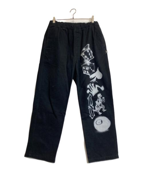 stussy（ステューシー）stussy (ステューシー) Airbrush Icon Beach Pant ブラック サイズ:Lの古着・服飾アイテム