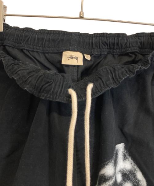 stussy（ステューシー）stussy (ステューシー) Airbrush Icon Beach Pant ブラック サイズ:Lの古着・服飾アイテム