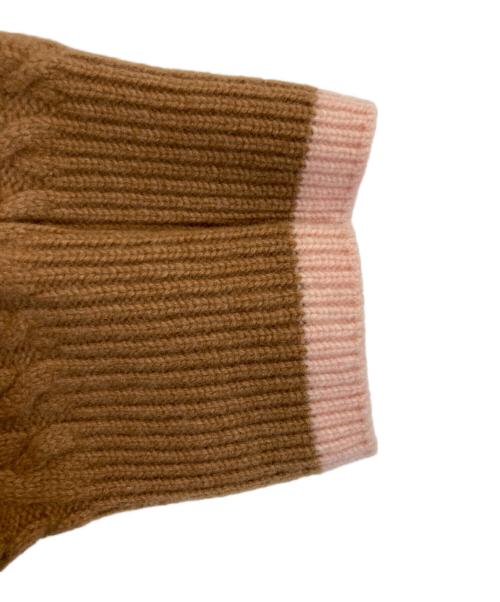 YORI（ヨリ）yori (ヨリ) ファンシーヘムケーブルカーデ ブラウン サイズ:Fの古着・服飾アイテム