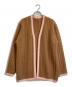 yori（ヨリ）の古着「ファンシーヘムケーブルカーデ」｜ブラウン