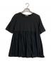 yori（ヨリ）の古着「フレアギャザーカットソー」｜ブラック