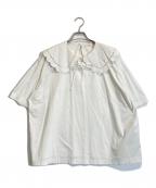 YORIヨリ）の古着「スカラップカラーカットソー」｜ホワイト