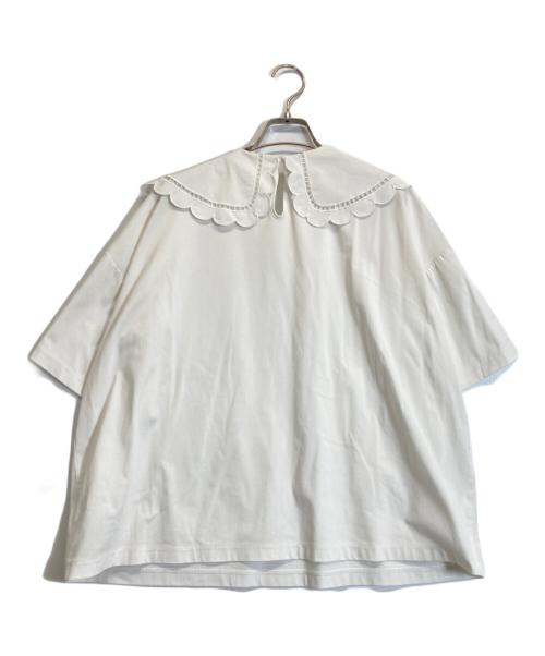 YORI（ヨリ）yori (ヨリ) スカラップカラーカットソー ホワイト サイズ:FREEの古着・服飾アイテム