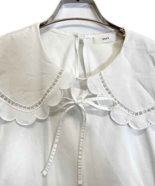 YORI（ヨリ）yori (ヨリ) スカラップカラーカットソー ホワイト サイズ:FREEの古着・服飾アイテム