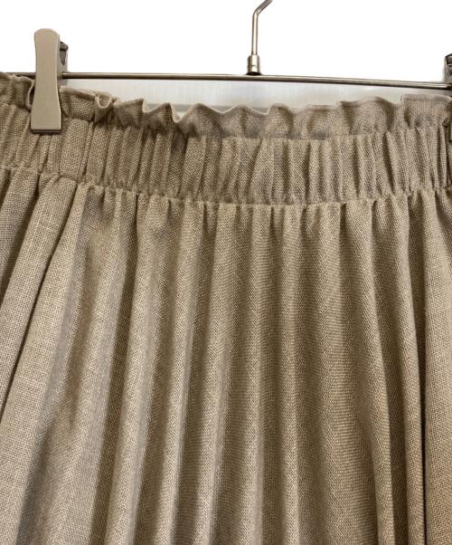 GALERIE VIE（ギャルリーヴィー）GALERIE VIE (ギャルリーヴィー) リネンテクスチャープリーツマキシスカート ベージュ サイズ:36の古着・服飾アイテム