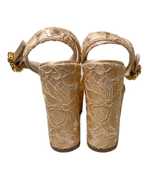 DOLCE & GABBANA（ドルチェ＆ガッバーナ）DOLCE & GABBANA (ドルチェ＆ガッバーナ) ビジューサンダル ピンク サイズ:35の古着・服飾アイテム