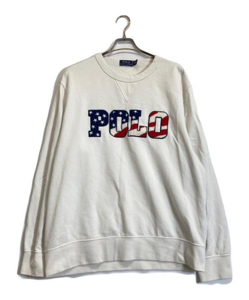 POLO RALPH LAUREN（ポロ・ラルフローレン）POLO RALPH LAUREN (ポロ・ラルフローレン) スウェット ホワイト サイズ:XLの古着・服飾アイテム