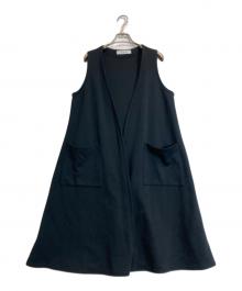 QTUME（クチューム）の古着「ロングジレ」｜ブラック