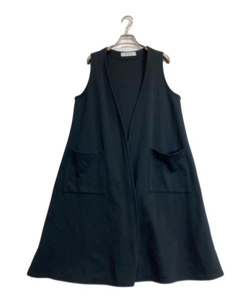 QTUME（クチューム）QTUME (クチューム) ロングジレ ブラック サイズ:38の古着・服飾アイテム