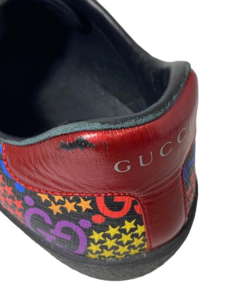 GUCCI（グッチ）GUCCI (グッチ) サイケデリック スニーカー ブラック サイズ:6の古着・服飾アイテム
