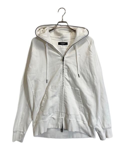 1PIU1UGUALE3 RELAX（ウノピゥウノウグァーレトレ リラックス）1piu1uguale3 relax (ウノピゥウノウグァーレトレ リラックス) ジップパーカー ホワイト サイズ:XXLの古着・服飾アイテム