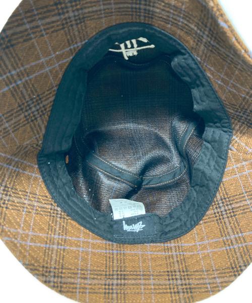 stussy（ステューシー）stussy (ステューシー) チェックハット ブラウンの古着・服飾アイテム
