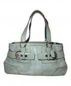 COACHコーチ）の古着「ハンプトンズ ハンドバッグ」｜ブルー