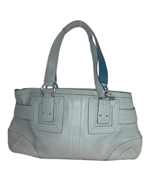 COACH（コーチ）COACH (コーチ) ハンプトンズ ハンドバッグ ブルーの古着・服飾アイテム