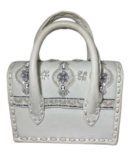 Carving Tribes（カービングトライブス）CARVING TRIBES (カービングトライブス) ビジューショルダーバック ホワイトの古着・服飾アイテム