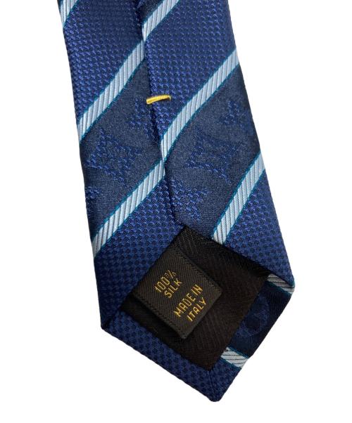 LOUIS VUITTON（ルイ ヴィトン）LOUIS VUITTON (ルイ ヴィトン) モノグラムストライプネクタイ ネイビー サイズ:記載なしの古着・服飾アイテム