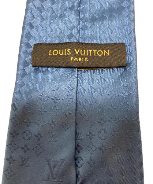 LOUIS VUITTON（ルイ ヴィトン）LOUIS VUITTON (ルイ ヴィトン) モノグラム切替ネクタイ ブルー サイズ:記載なしの古着・服飾アイテム