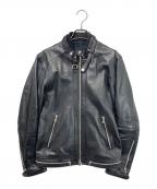 LOVELESSラブレス）の古着「シングルライダースジャケット」｜ブラック