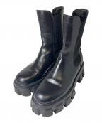 PRADAプラダ）の古着「モノリスチェルシーブーツ」｜ブラック