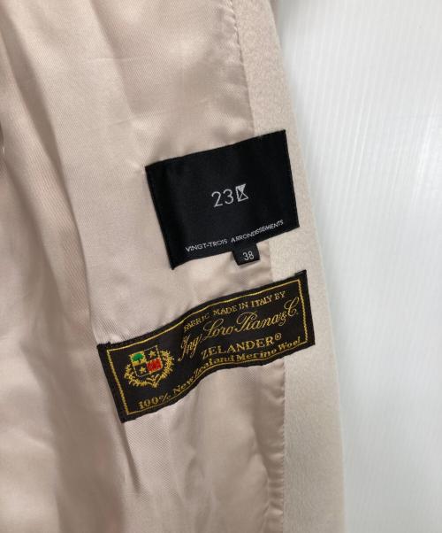 23区（ニジュウサンク）23区 (ニジュウサンク) LORO PIANA (ロロピアーナ) コート アイボリー サイズ:Mの古着・服飾アイテム