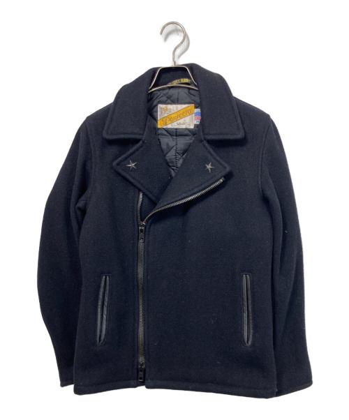 Schott（ショット）Schott (ショット) メルトンライダースジャケット ブラック サイズ:Mの古着・服飾アイテム