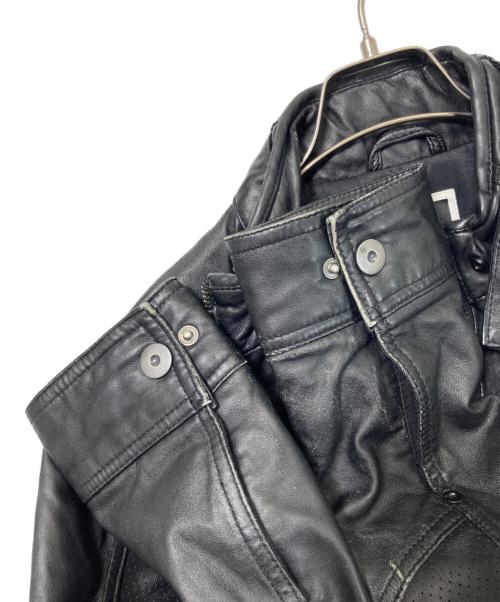 G-STAR RAW（ジースターロゥ）G-STAR RAW (ジースターロゥ) カウレザージャケット ブラック サイズ:Mの古着・服飾アイテム