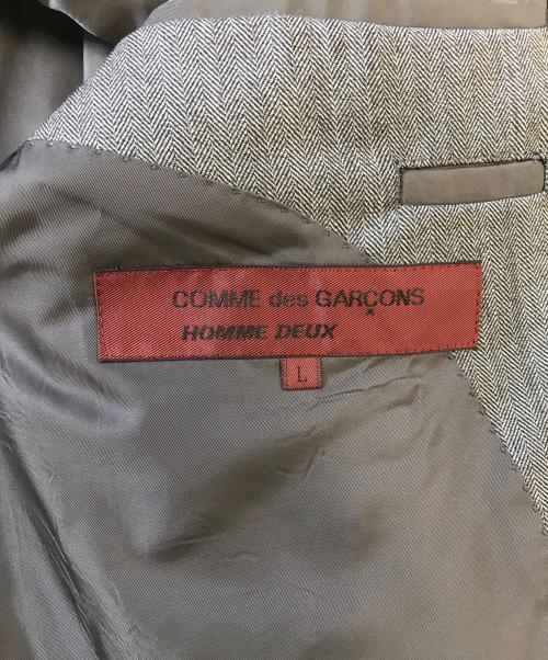 COMME des GARCONS HOMME DEUX（コムデギャルソン オム ドゥ）COMME des GARCONS HOMME DEUX (コムデギャルソン オム ドゥ) テーラードジャケット グレー サイズ:Lの古着・服飾アイテム