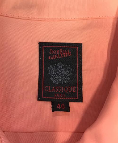 Jean Paul GAULTIER CLASSIQUE（ジャンポールゴルチエクラシック）Jean Paul GAULTIER CLASSIQUE (ジャンポールゴルチエクラシック) 丸襟オープンカラーシャツ ピンク サイズ:40の古着・服飾アイテム