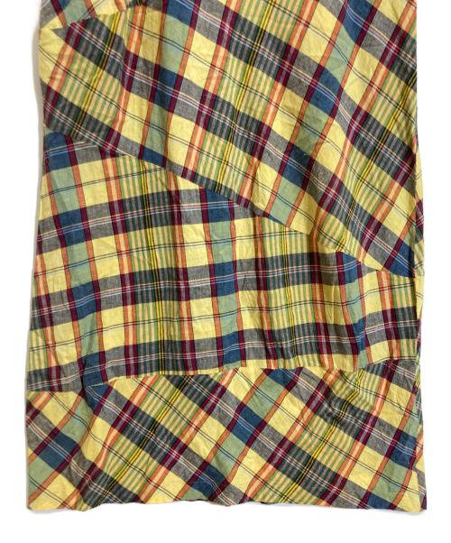 tricot COMME des GARCONS（トリココムデギャルソン）tricot COMME des GARCONS (トリココムデギャルソン) チェック柄ノースリーブワンピース イエロー サイズ:記載なしの古着・服飾アイテム