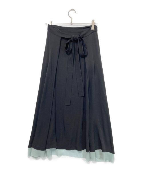 FENDI（フェンディ）FENDI (フェンディ) シルクロングスカート ブラック サイズ:36の古着・服飾アイテム