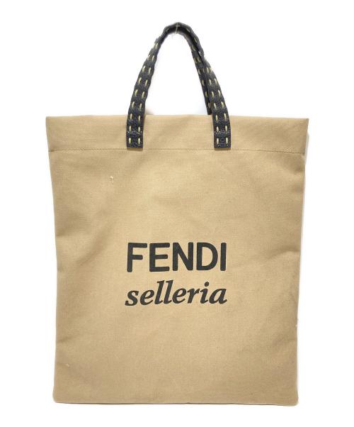 FENDI（フェンディ）FENDI (フェンディ) セレリアトートバッグ ベージュの古着・服飾アイテム